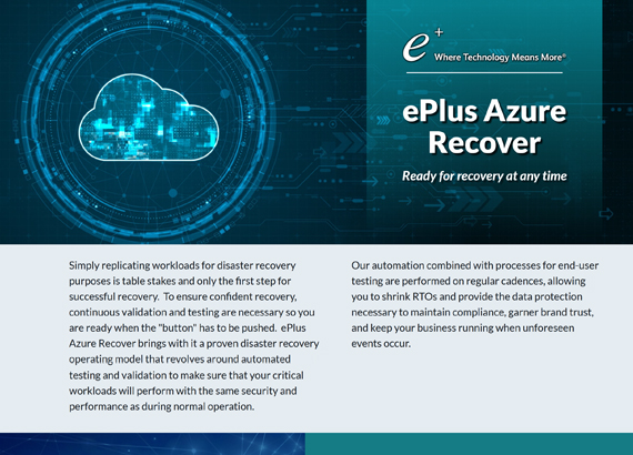 Azure Recover digital brochure