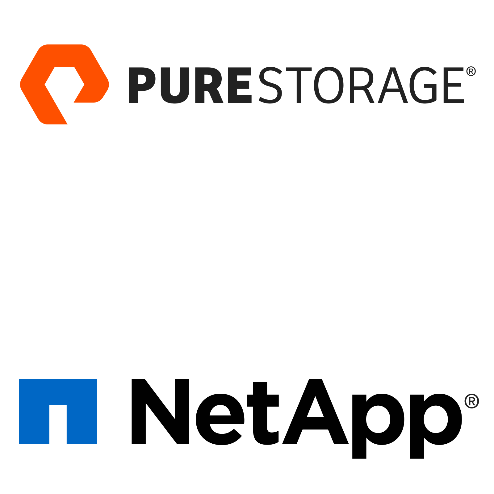 STaaS Pure and NetApp logos